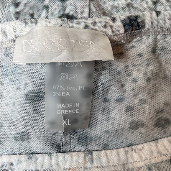 Di Petsa Sea Foam Strapless Printed Mesh Maxi Dress Size XL - Picture 8 of 8